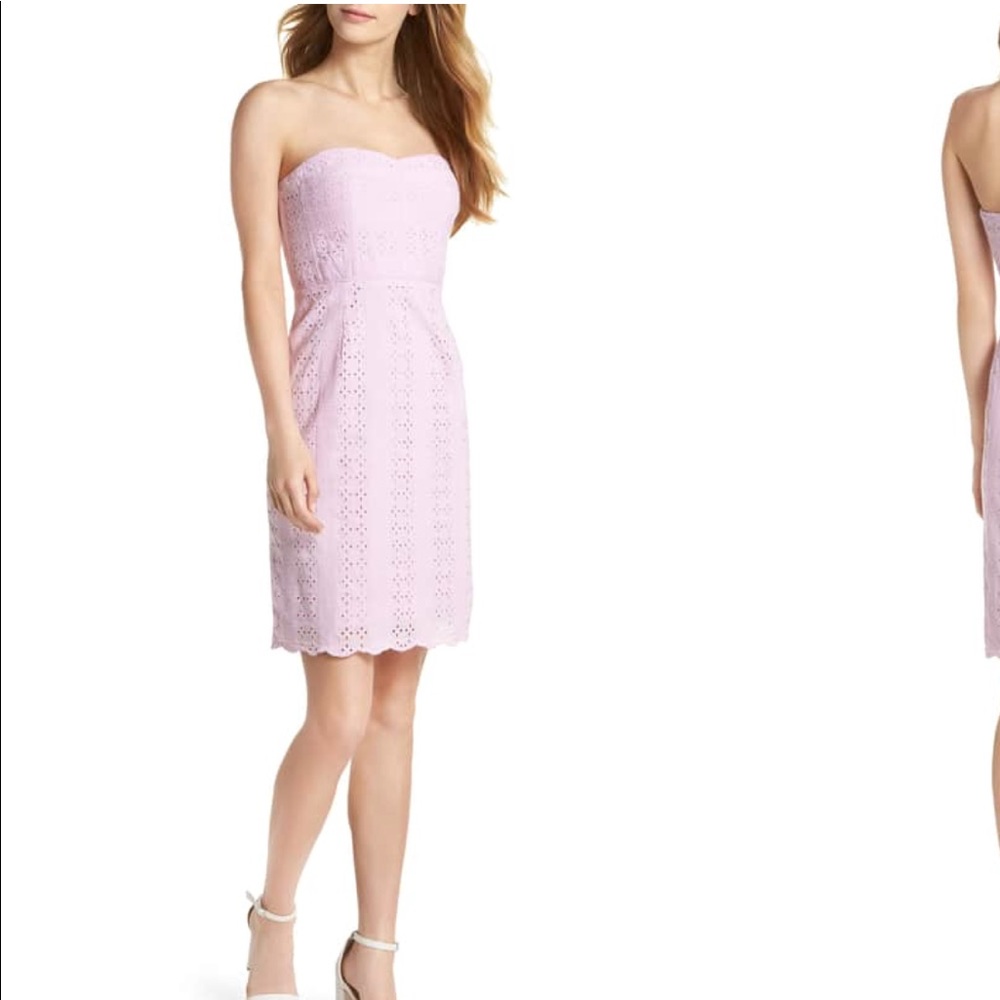 NEW • J. Crew • Strapless Eyelet Purple Dress 10
